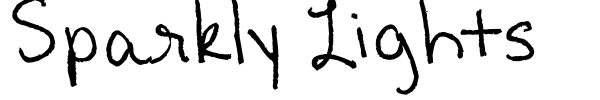 Sparkly Lights font preview